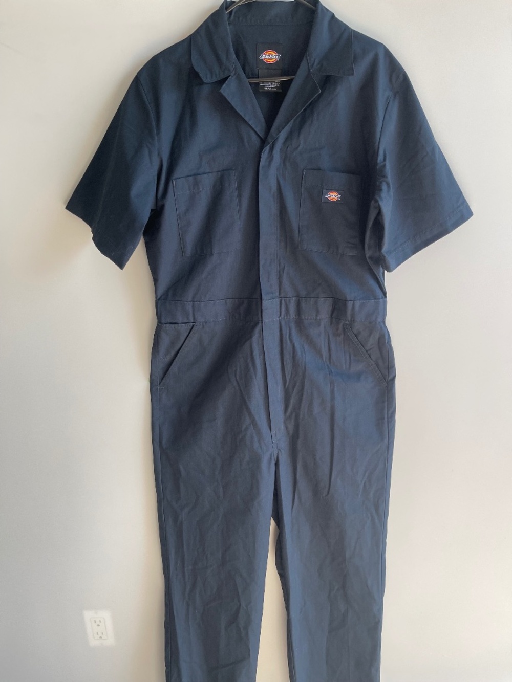 Dickies Navy Blue Workwear Coveralls Men’s Medium Short Sleeve Utility Jumpsuit